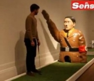 Hitler as Minigolf obstacle